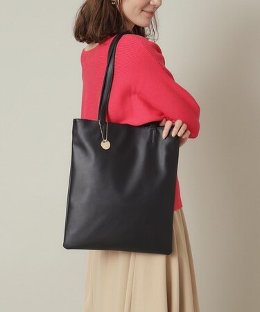 【A4対応】コインチャーム付薄マチトート