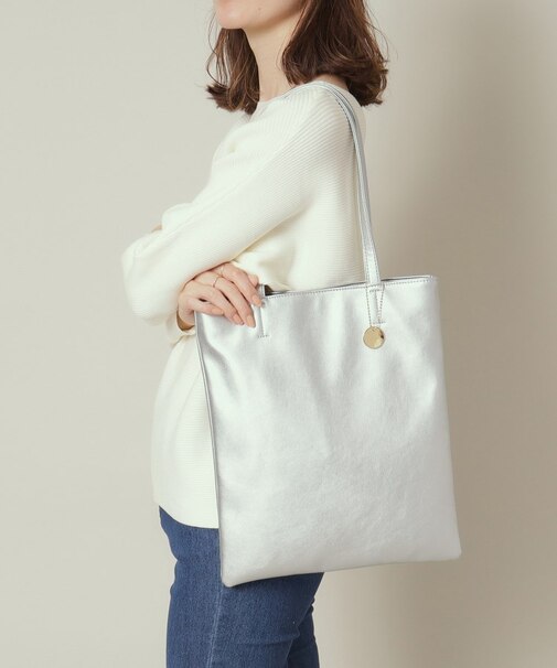 【A4対応】コインチャーム付薄マチトート