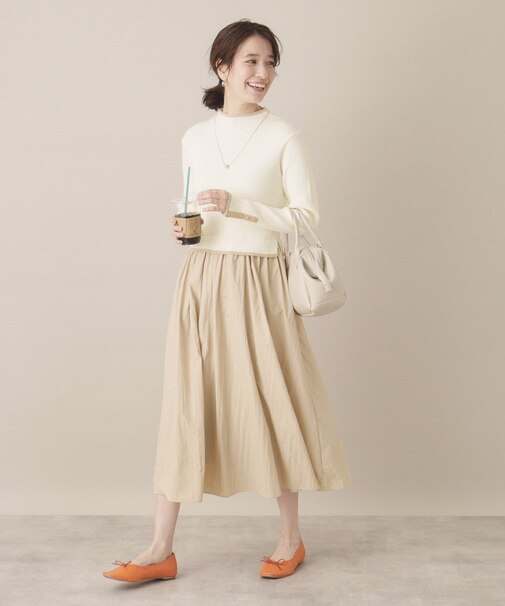 【手洗い可／ウエスト総ゴム】ドッキングワンピース
