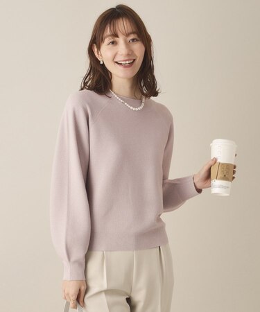 【通勤／手洗い可】ラメガーターニット