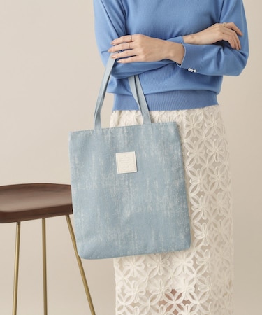 【A4対応】ストーンデニムトート