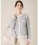 【通勤／手洗い可】ラメツイードニットジャケット