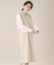 【手洗い可】ダンボールジャージーワンピース