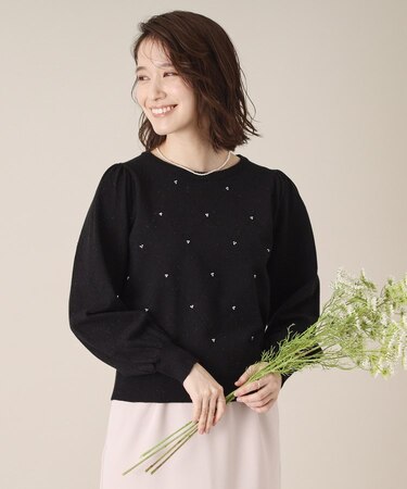 【通勤／手洗い可】チェック柄ラメニット