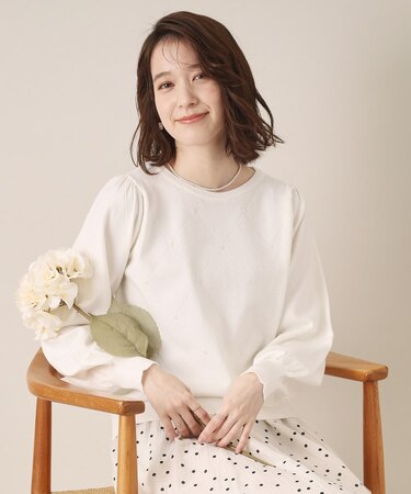 【通勤／手洗い可】チェック柄ラメニット