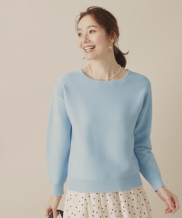 【アンチピリング／洗濯機OK】ガーター編みニット