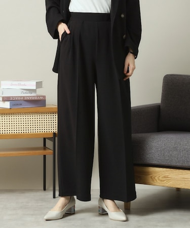 【洗濯機OK／吸水速乾／UVカット】カットジョーゼットパンツ