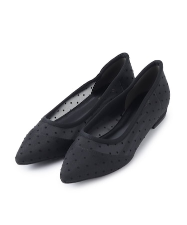 【M・Lサイズ展開】ドットチュールパンプス