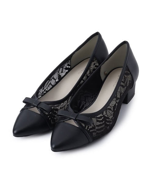 【M・Lサイズ展開】レースパンンプス