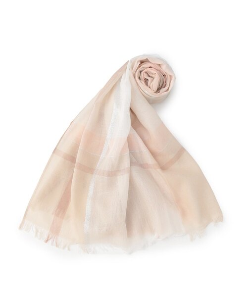 【UV／手洗い可】ラメチェックストール