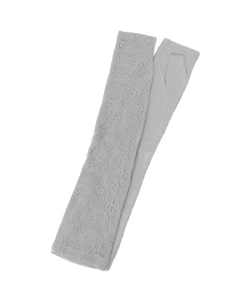 【接触冷感／UV／手洗い可】総レースアームカバー