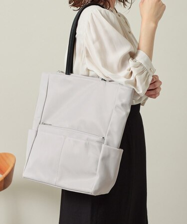 【通勤/A4対応】PC収納縦型トート
