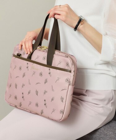 【3WAY/9ポケット/通勤】花柄PCトート