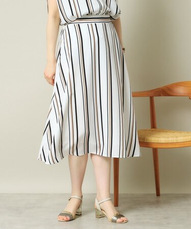 【UVケア／吸水速乾／洗濯機OK】麻調合繊スカート＜ラク服シリーズ＞