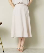 【UVケア/吸水速乾/洗濯機OK】麻調合繊スカート<ラク服シリーズ>