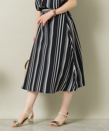 【UVケア／吸水速乾／洗濯機OK】麻調合繊スカート＜ラク服シリーズ＞