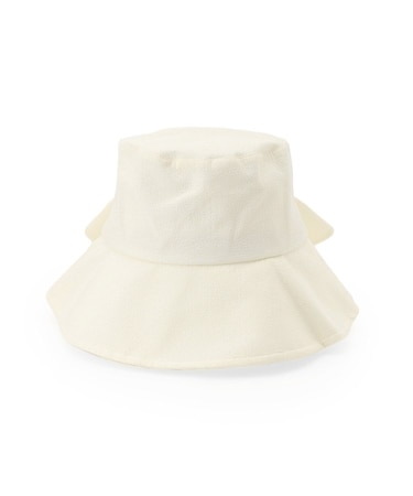 【サイズ調整可/手洗い可/UV】バックリボンスリットハット