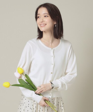 【UVカット／アンチピリング／手洗い可】クルーニットカーディガン