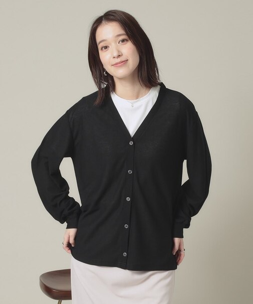 【UVカット／手洗い可】Vネックカーディガン