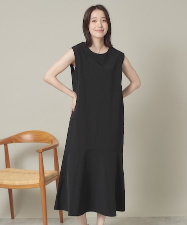 【撥水／洗濯機OK】ペプラムワンピース＜旅服シリーズ＞
