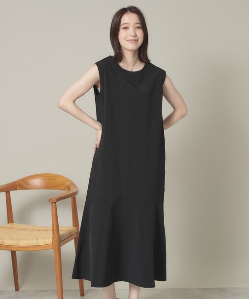 【撥水／洗濯機OK】ペプラムワンピース＜旅服シリーズ＞