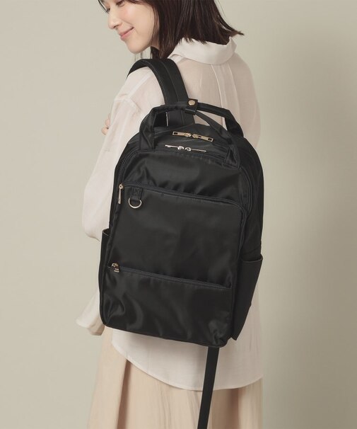 【旅行／通勤／マザーズバッグ】ツイル11ポケットリュック