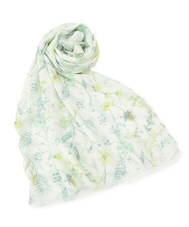 【UV／接触冷感／手洗い可】ボタニカルレーヨンストール