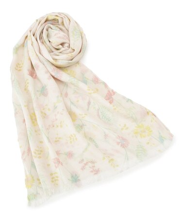 【UV／接触冷感／手洗い可】ボタニカルレーヨンストール