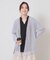 【手洗い可】異素材切替着流しカーディガン