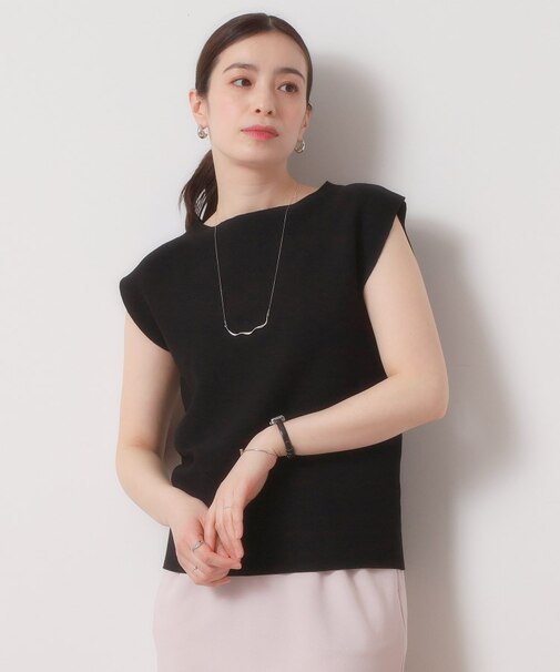 【清涼感／洗濯機OK】フレンチスリーブニット