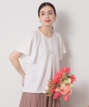 【吸水速乾／洗濯機OK／洗濯後しわになりにくい】カットミラノタックプルオーバー