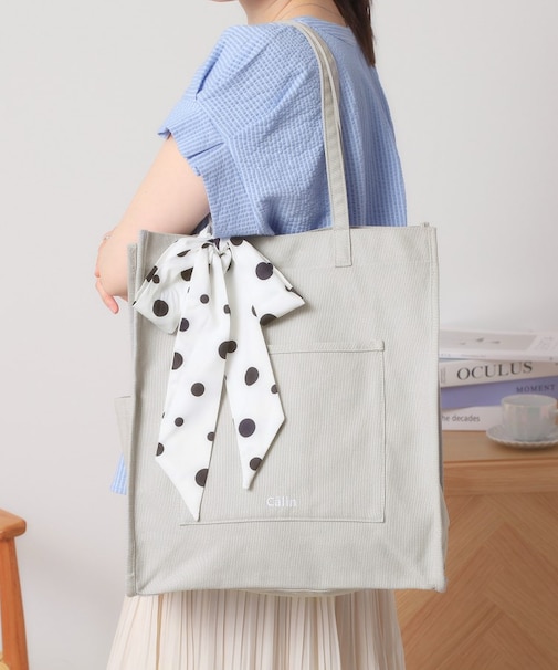 【A4対応／推し活】リボン付きキャンバストート