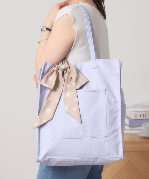 【A4対応/推し活】リボン付きキャンバストート