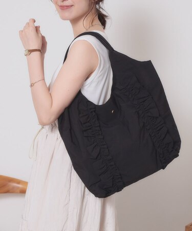 【A4対応】フリルラウンドトート