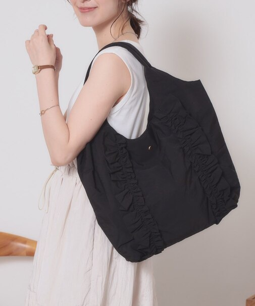 【A4対応】フリルラウンドトート