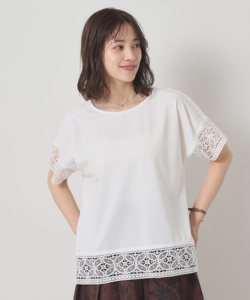 【吸水速乾／手洗い可／洗濯後しわになりにくい】カットミラノレーストップス