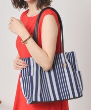 【A4対応】ストライプタックトート