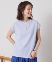【接触冷感／洗濯機OK】カットジョーゼット2wayトップス