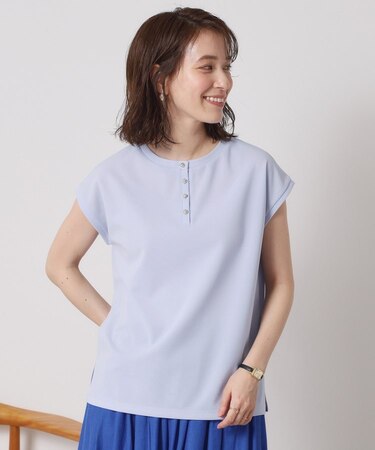 【接触冷感／洗濯機OK】カットジョーゼット2wayトップス