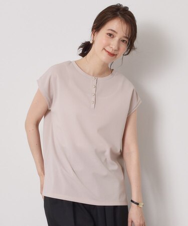 【接触冷感／洗濯機OK】カットジョーゼット2wayトップス