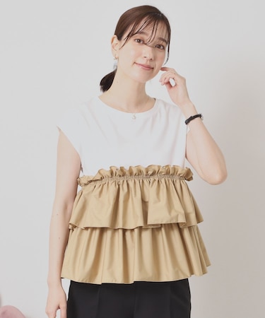 【手洗い可】ビスチェ風プルオーバー