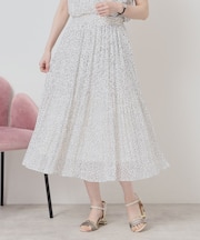 【手洗い可／ウエストゴム】楊柳プリーツスカート