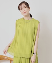 【手洗い可】楊柳プリーツブラウス