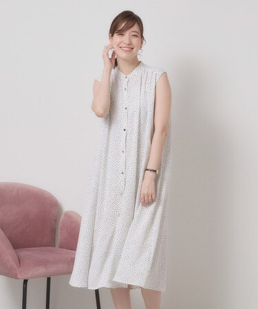 【接触冷感／手洗い可】前開きワンピース