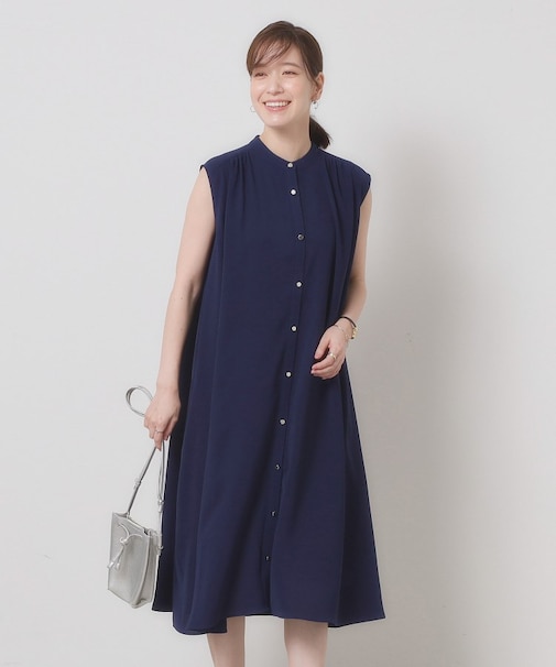 【接触冷感／手洗い可】前開きワンピース