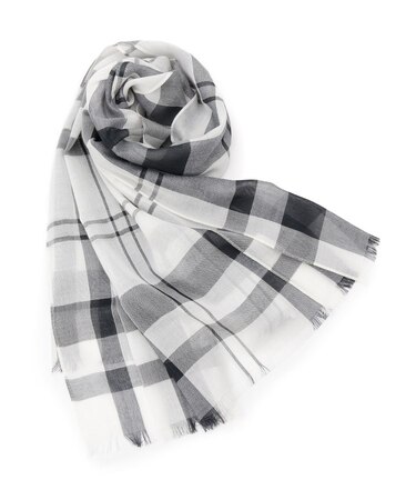 【UV／手洗い可】ラメ入りチェックストール