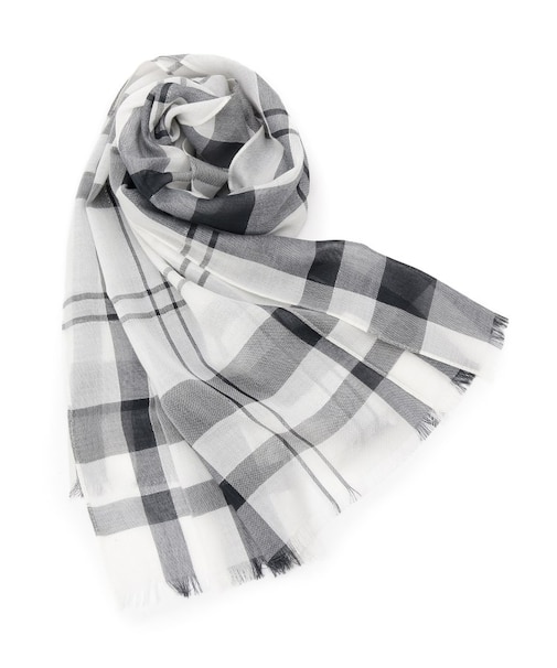 【UV／手洗い可】ラメ入りチェックストール