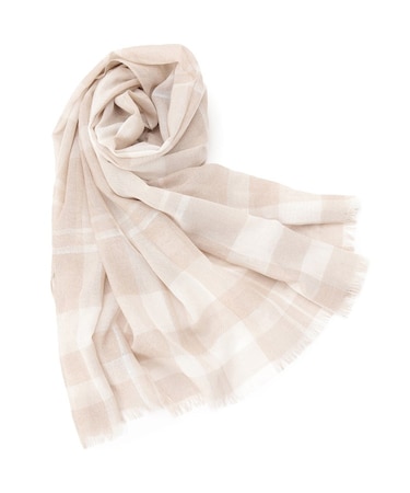 【UV／手洗い可】ラメ入りチェックストール