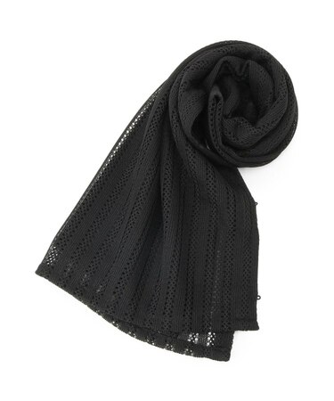 【寒暖差対策／手洗い可】透かしレース3WAYストール