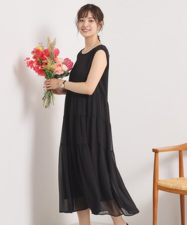 【手洗い可】楊柳マキシワンピース
